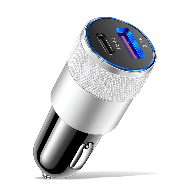 prise allume cigare USB 66 W 2 Ports Argent