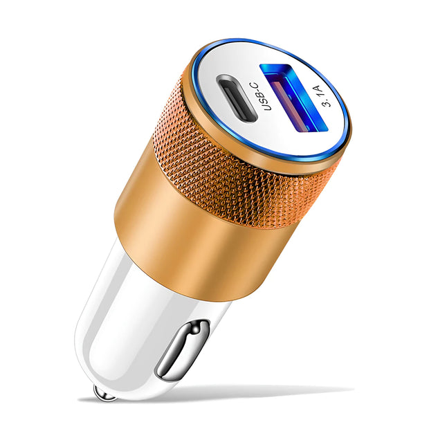 prise allume cigare USB 66 W 2 Ports Or