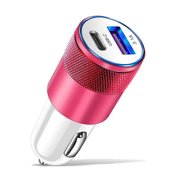 prise allume cigare USB 66 W 2 Ports Rose