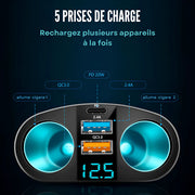 Prise allume cigare USB 120 W 3 Ports