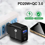 Adaptateur Secteur USB C 20 W Noir