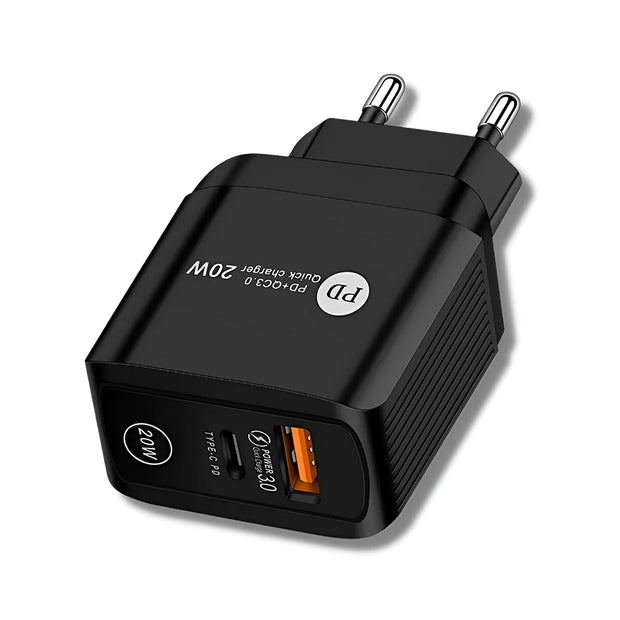 Adaptateur Secteur USB C 20 W Noir