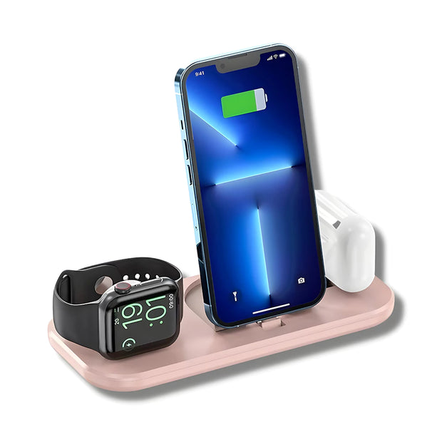 Station de Chargement Telephone Pliable Rose