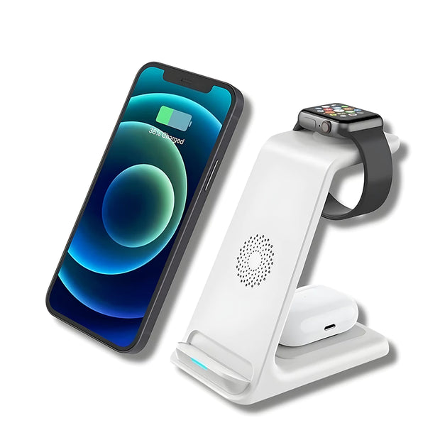 Station de Chargement Telephone Ultra rapide Sans Fil Blanc
