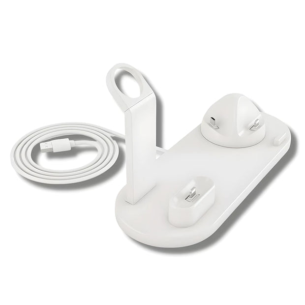 Station de Chargement Telephone 3 en 1 - Blanc