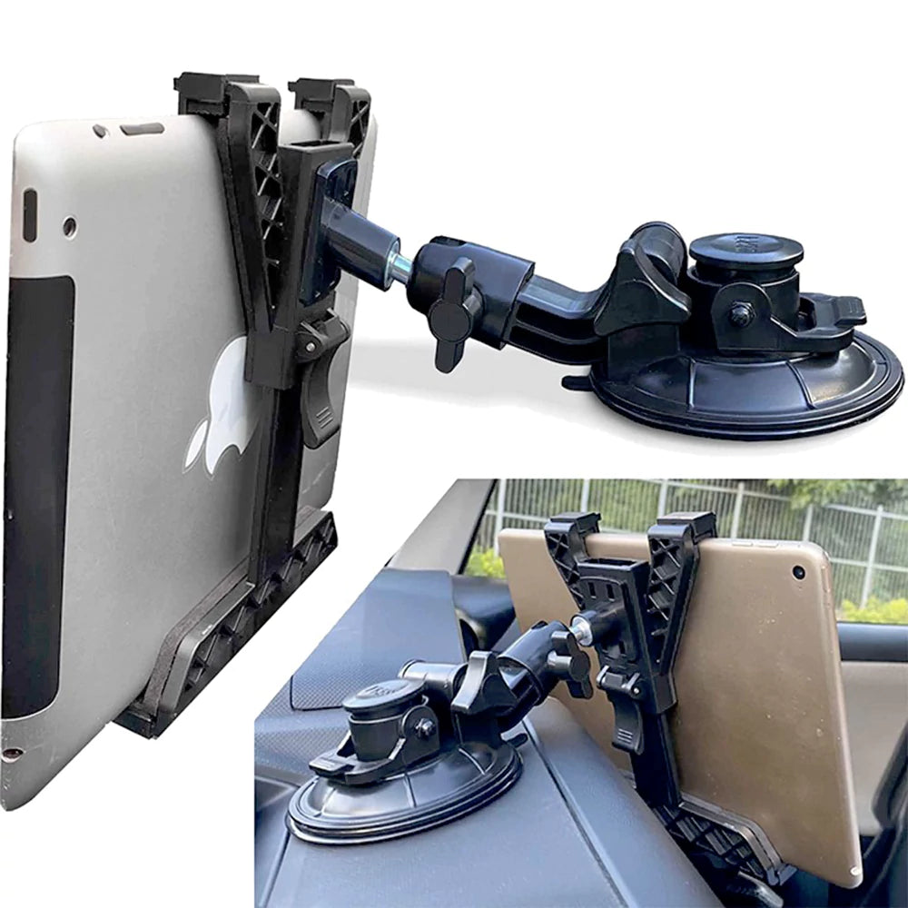 Support Tablette Voiture Universel - Compatible 7-10,5 Pouces, Fixation Tableau De Bord Ou Pare-brise, Rotule 360°