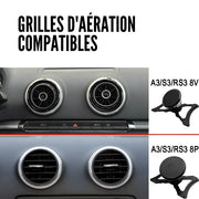 Support Telephone Audi A3 Magnétique Argent