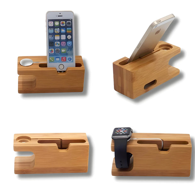 Support Telephone en Bois Multifonction
