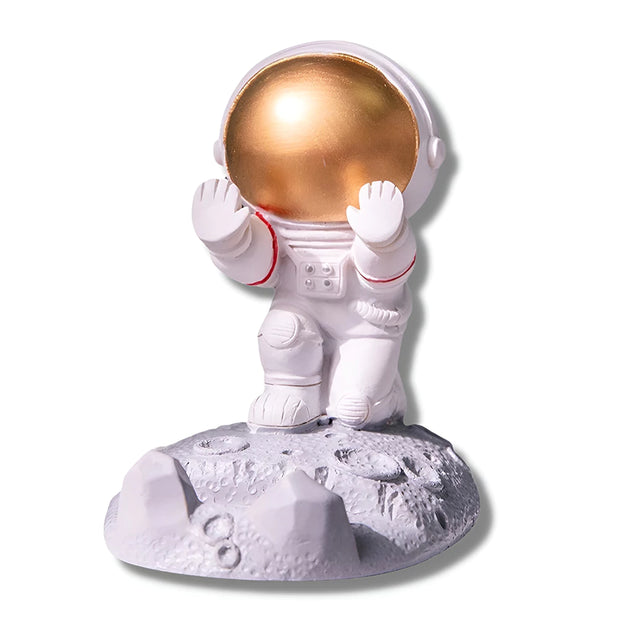 Support Telephone Bureau Original Astronaute à genou Doré