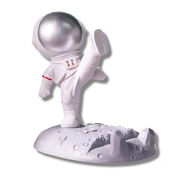 Support Telephone Bureau Original Astronaute Jambe levée Gris
