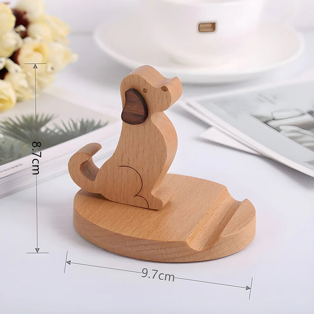 Support Telephone en Bois Style Animal - Dimensions