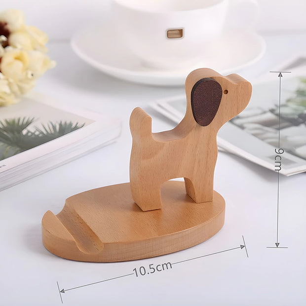 Support Telephone en Bois Style Animal  - Dimensions
