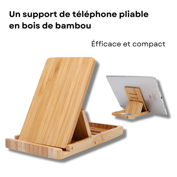 Support Telephone en Bois Pliable