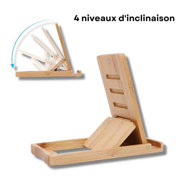 Support Telephone en Bois Pliable