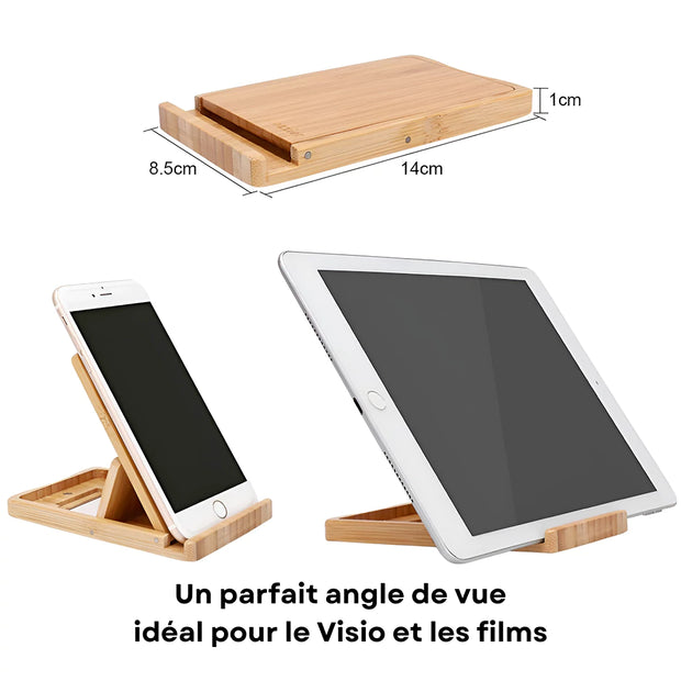 Support Telephone en Bois Pliable