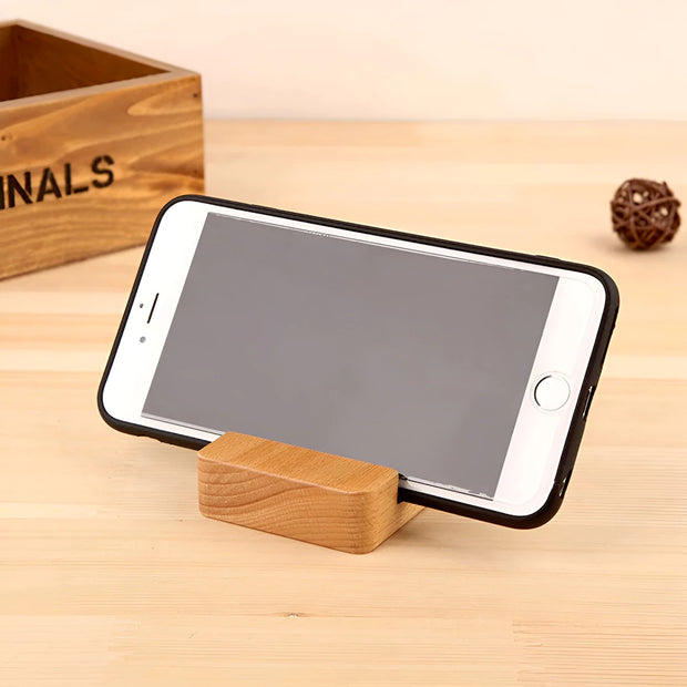 Support Telephone en Bois Réversible