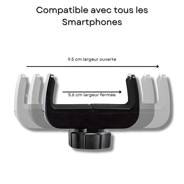 Support Telephone Guidon Moto Antidérapant
