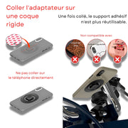 Support Telephone Guidon Moto Anti Vibration