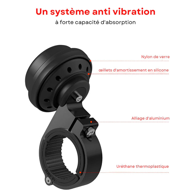 Support Telephone Guidon Moto Anti Vibration
