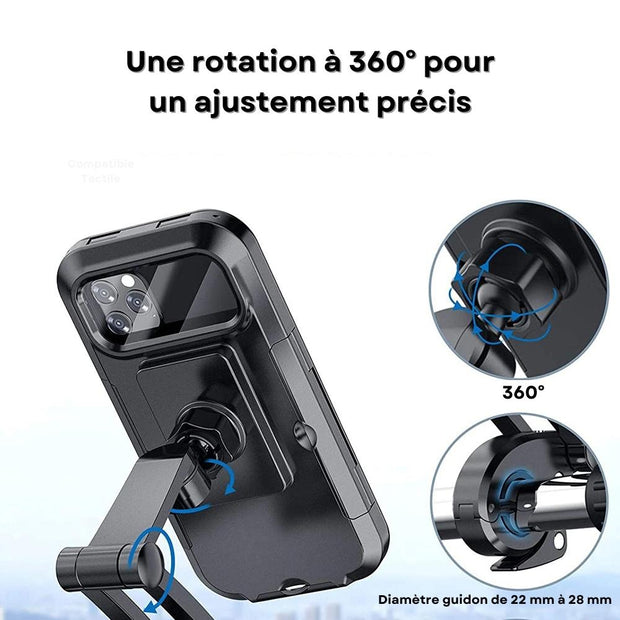 Support Téléphone Moto Étanche