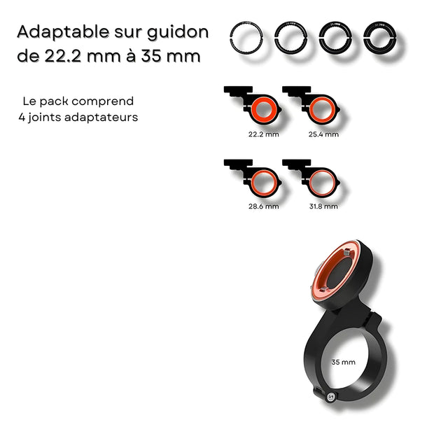 Support Telephone Guidon Moto Verrouillage rapide
