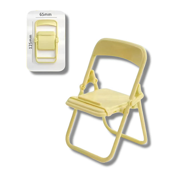Support Telephone Pliable Chaise Jaune