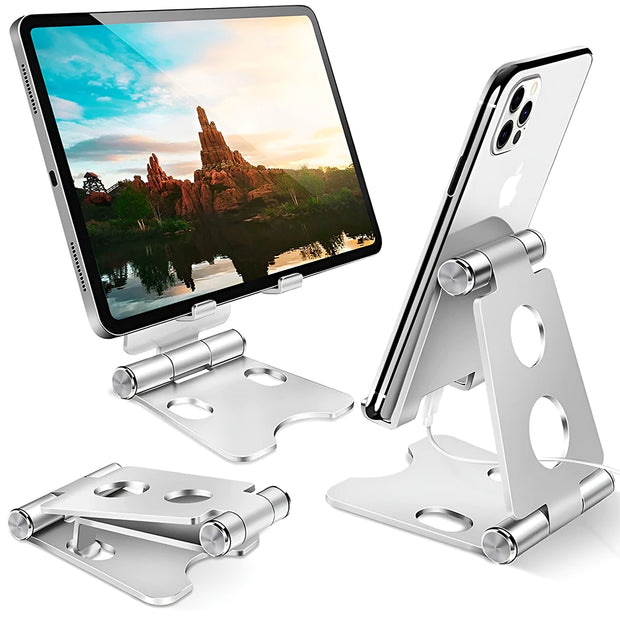 Support Telephone Pliable Léger Argent