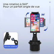 Support Telephone Porte Gobelet à Pince