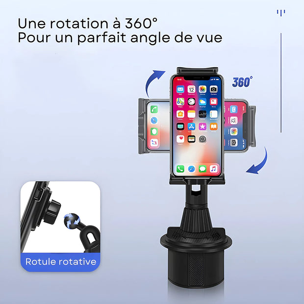 Support Telephone Porte Gobelet à Pince