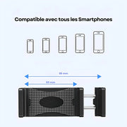 Support Telephone Porte-Gobelet Double Pince