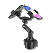 Support Telephone Porte-Gobelet Double Pince