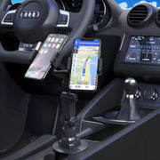 Support Telephone Porte-Gobelet Double Pince