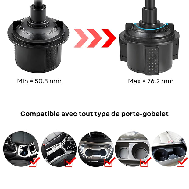 Support Telephone Porte Gobelet Magnétique
