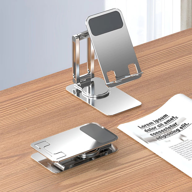support Telephone Pliable Rotatif Argent