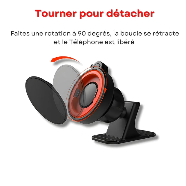 Support telephone Tableau de Bord avec Système de Verrouillage
