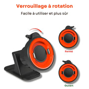 Support telephone Tableau de Bord avec Système de Verrouillage