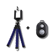 Support Telephone Trepied Bluetooth Bleu