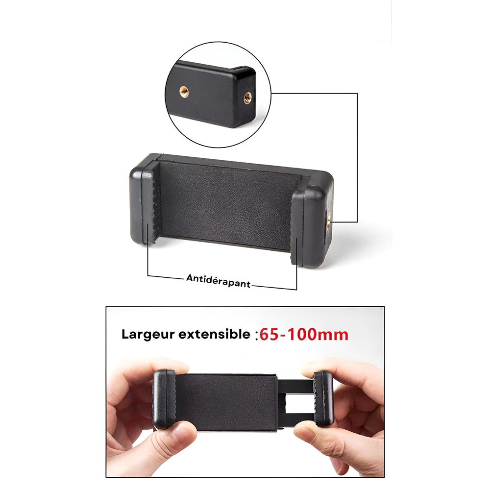 Support Téléphone Bureau 4 Pièces - Réglable 0-270°, Léger Et Pliable - Pour Smartphone Et Mini-Tablette - 5