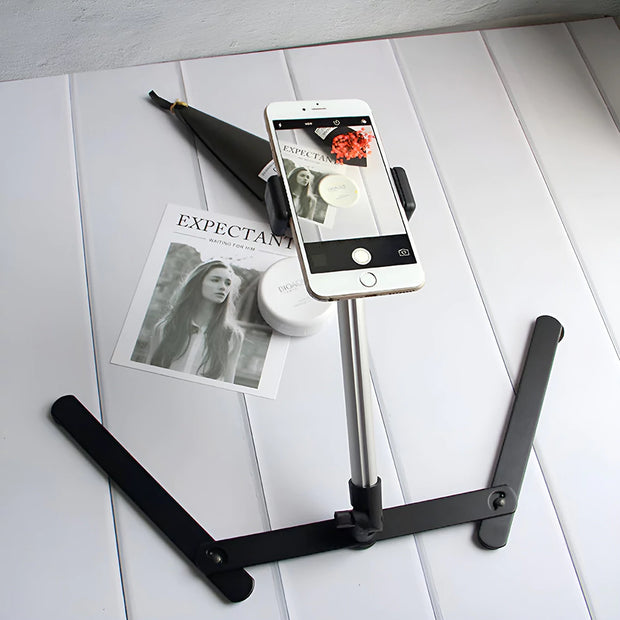 Support Téléphone Bureau 4 Pièces - Réglable 0-270°, Léger Et Pliable - Pour Smartphone Et Mini-Tablette - 4