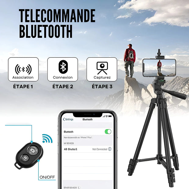 Support Telephone Trepied Télescopique