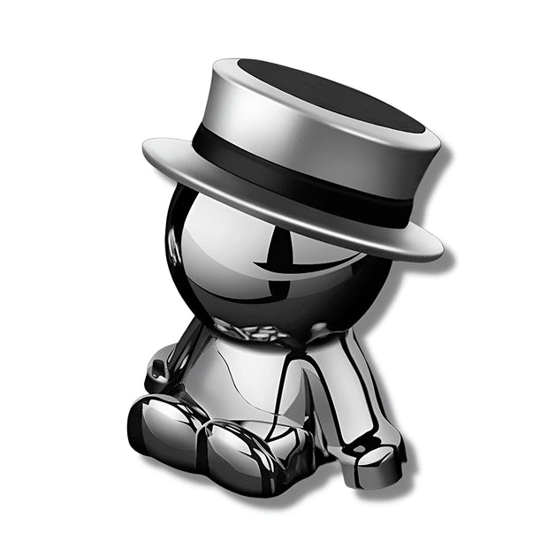 Support Telephone Voiture Aimant Figurine Argent