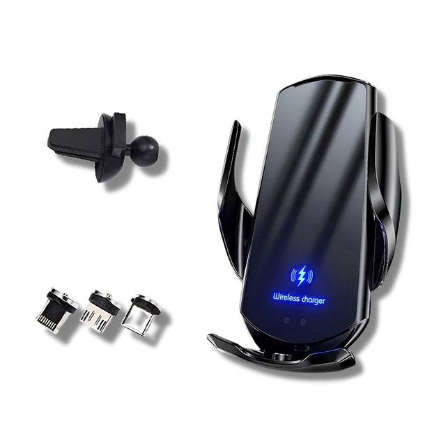 Support Telephone Voiture Chargeur Rétro éclairant Noir Pack sans adaptateur USB voiture