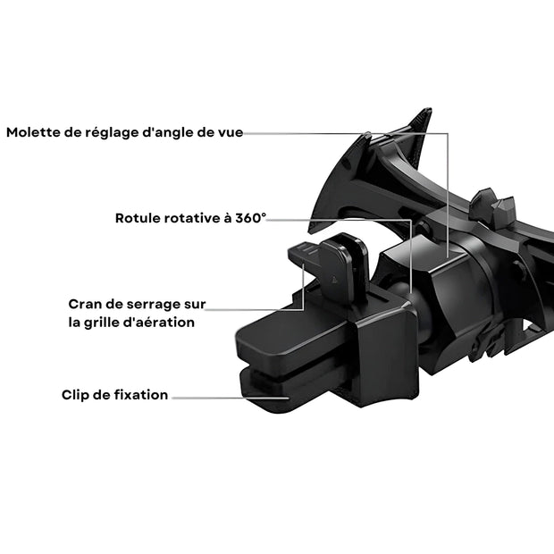 Support Telephone Voiture Grille Aeration Chauve-souris