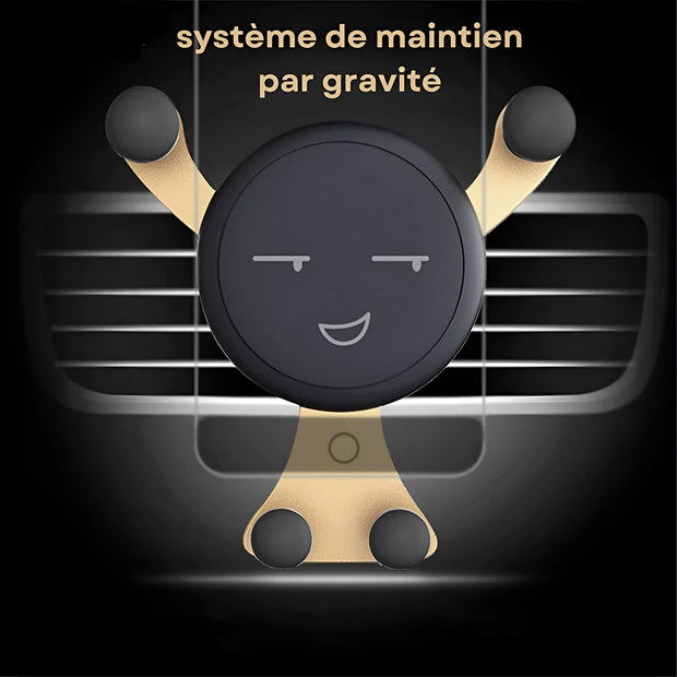 Support Telephone Voiture Grille Aeration Smiley