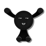 Support Telephone Voiture Grille Aeration Smiley Noir