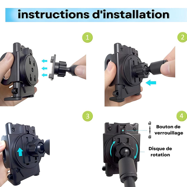 Support Telephone Voiture Pare Brise Bras long