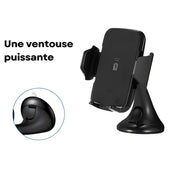 Support Telephone Voiture Pare Brise Chargeur sans fil