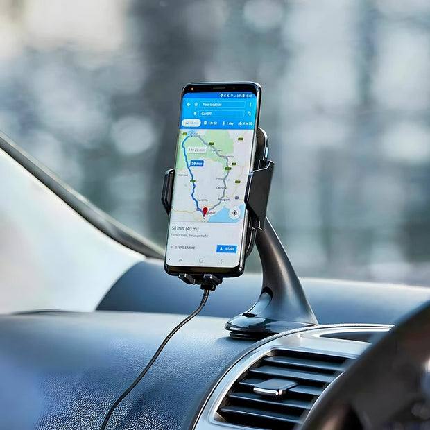 Support Telephone Voiture Pare Brise Chargeur sans fil