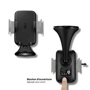 Support Telephone Voiture Pare Brise Chargeur sans fil