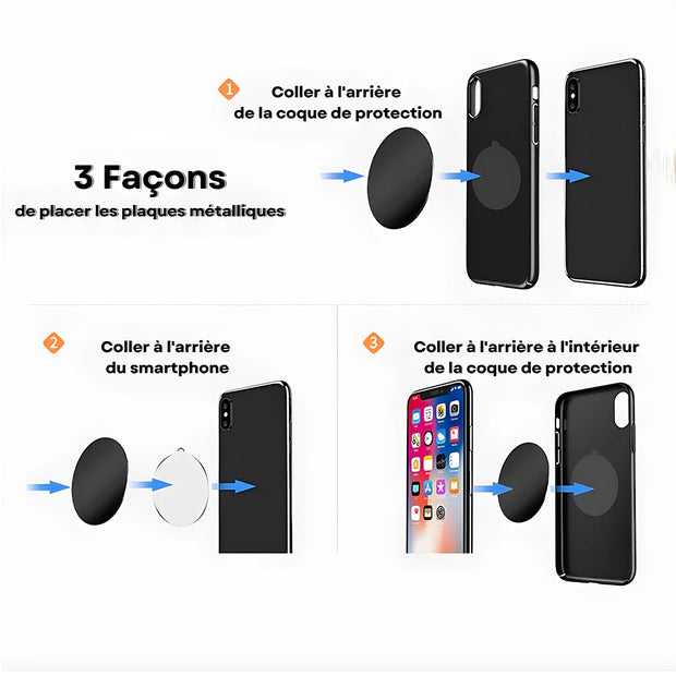 Support Téléphone Voiture Pare Brise Magnétique
